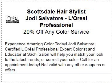 20% off any haircolor service with Jodi Salvatore